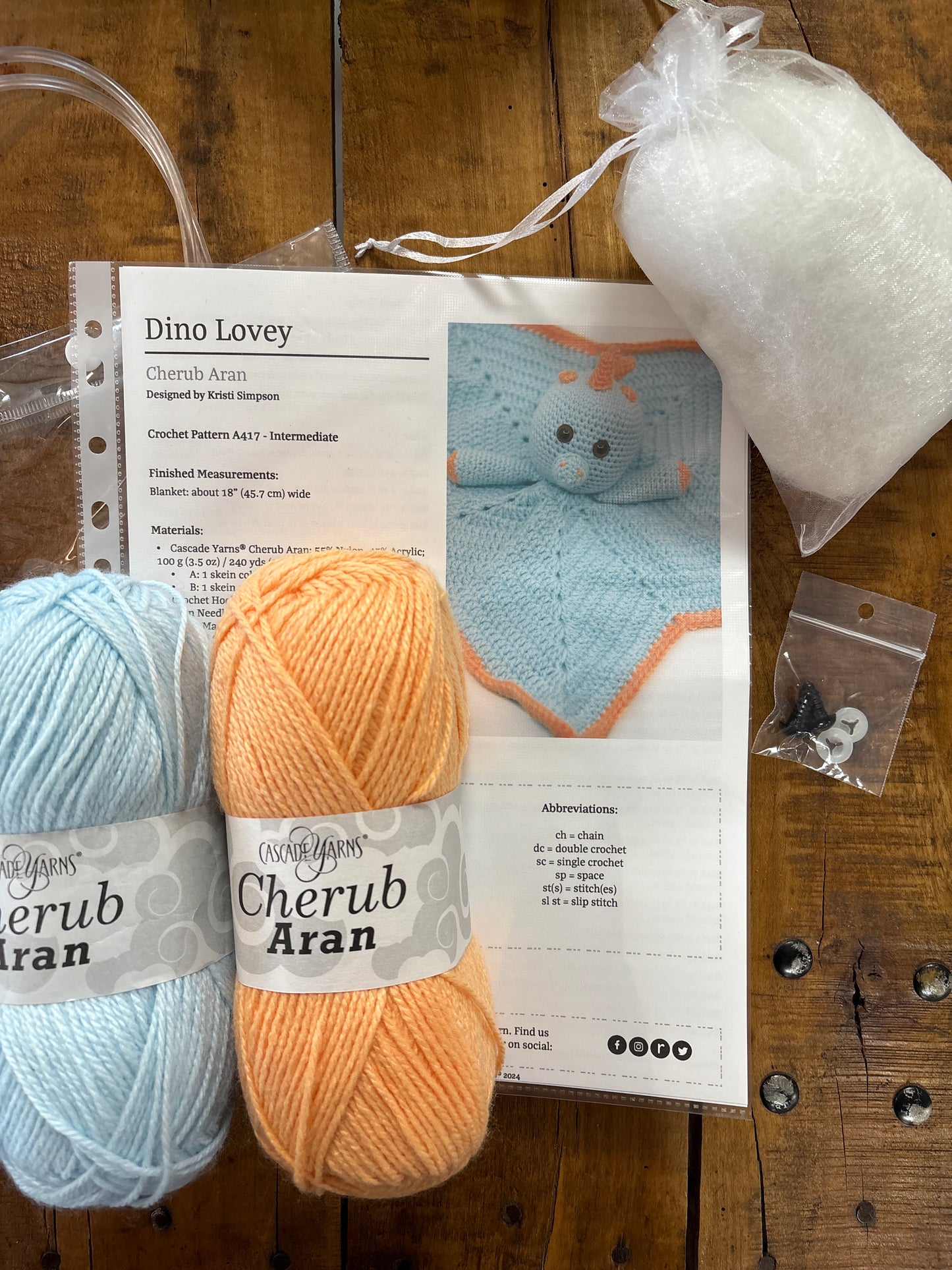 Dino Lovey Crochet Kit