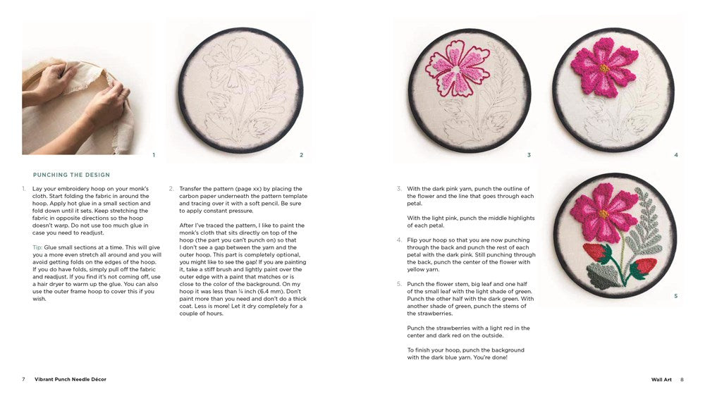Vibrant Punch Needle Décor: Adorn Your Home with Colorful Florals and Geometric Patterns