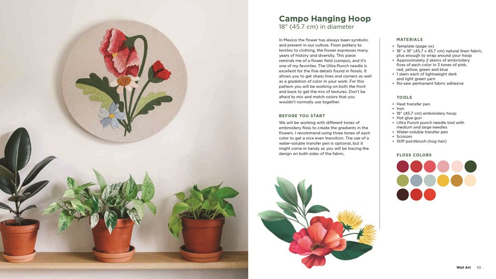 Vibrant Punch Needle Décor: Adorn Your Home with Colorful Florals and Geometric Patterns