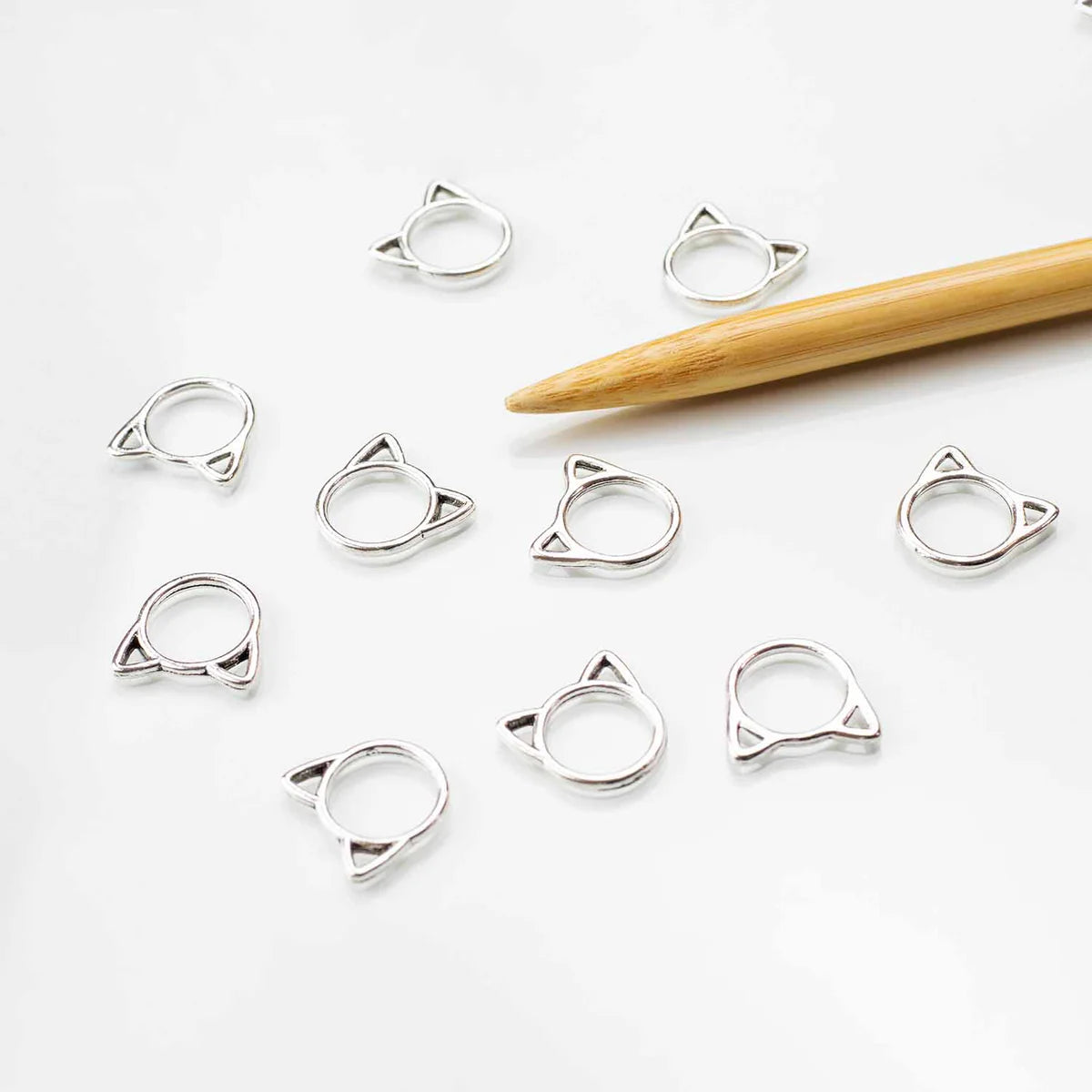 Solid Cats - Simple Stitch Markers for Knitting