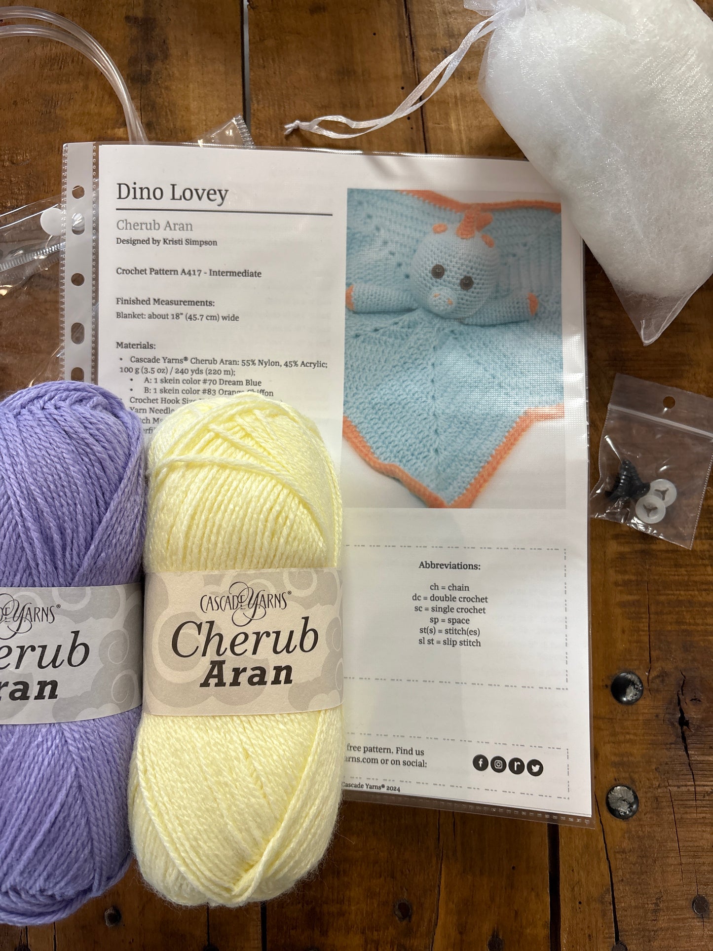 Dino Lovey Crochet Kit