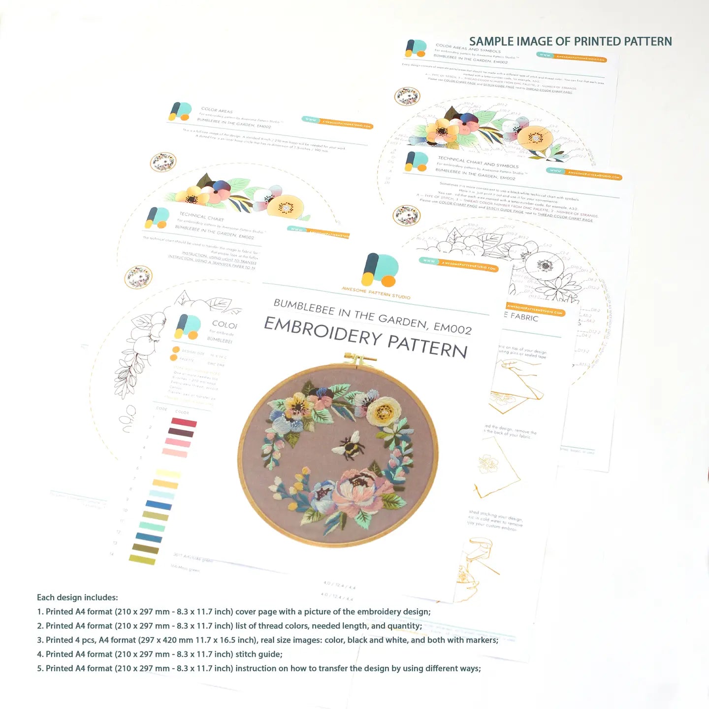 Embroidery Pattern Kit by Awesome Pattern Studio