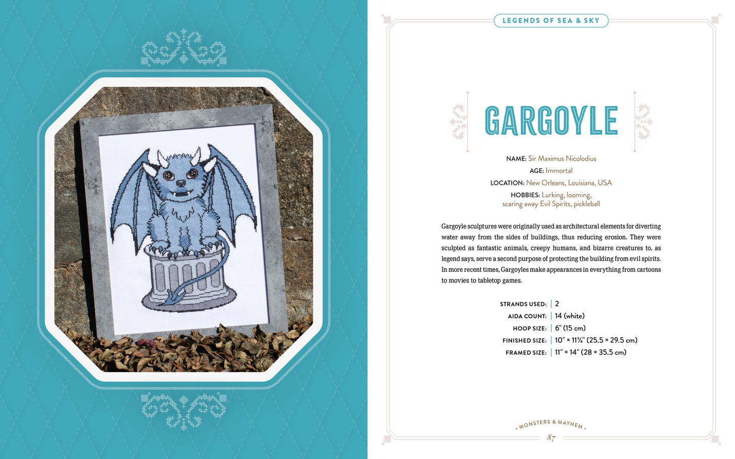 Monsters And Mayhem In Cross-Stitch: Designs and Instruction