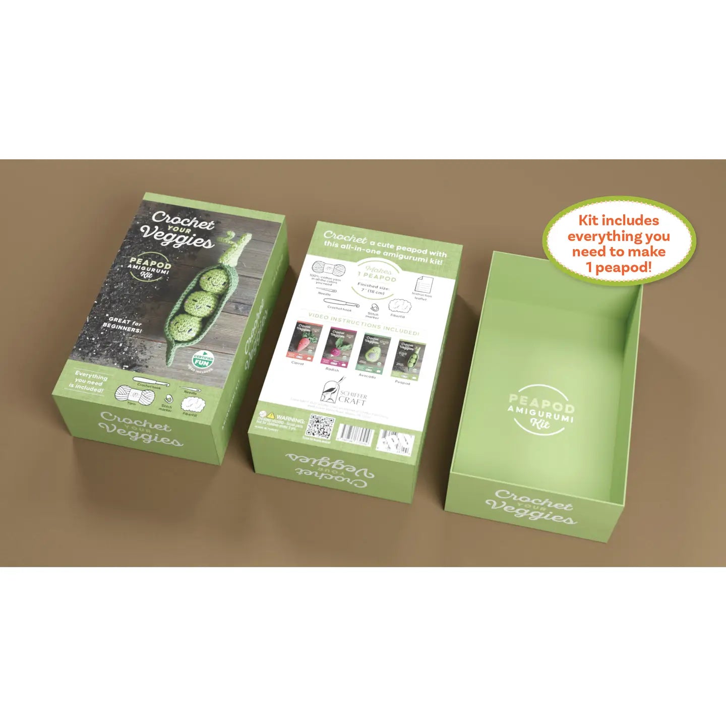 Crochet Your Veggies Amigurumi Kit