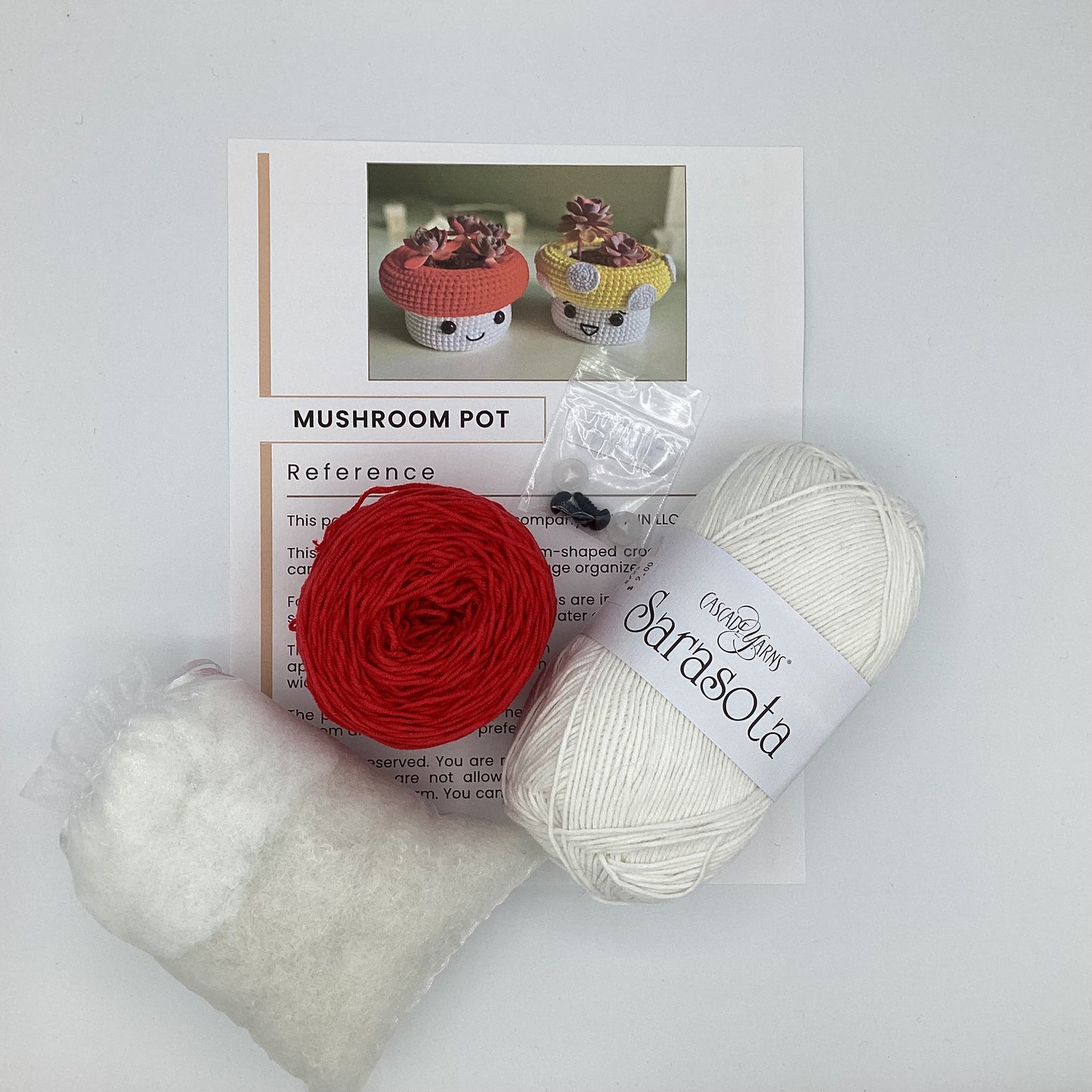 Mushroom Crochet Planter