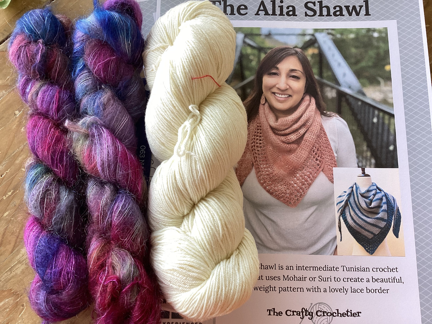 The Alia Shawl (Tunisian Crochet) Kit