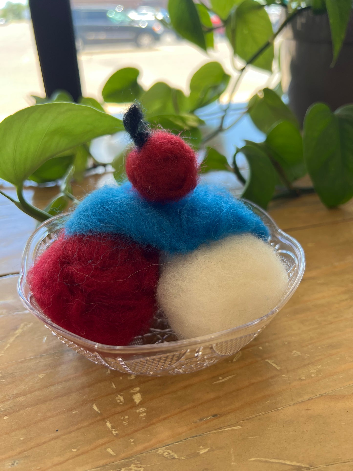 Needle Felted Ice Cream Sundae