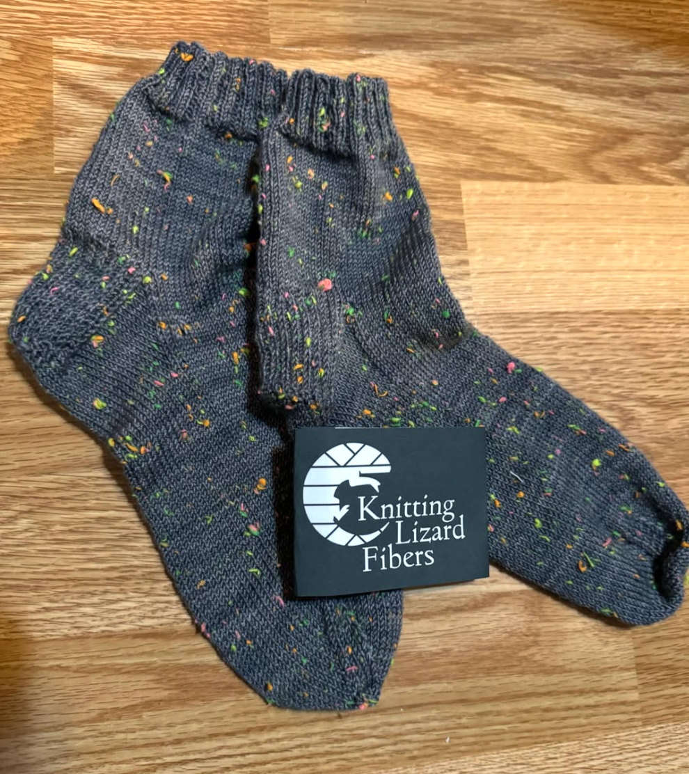 Neon Tweed Sock
