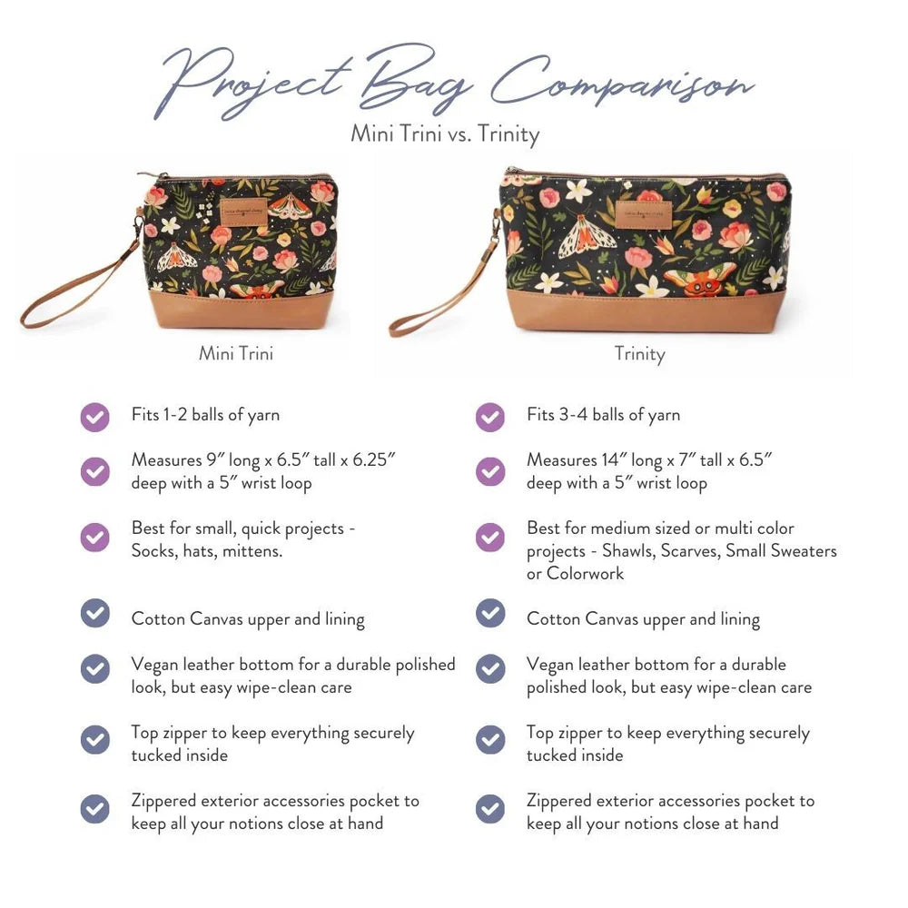 Mini Trini Bag – Small Zippered Sock Project Bag