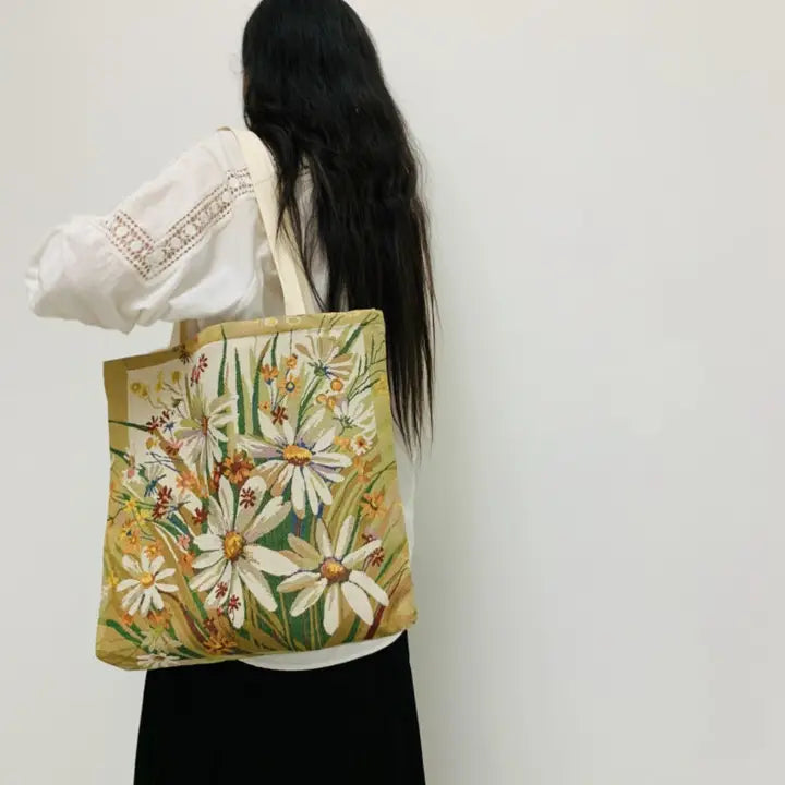 Cosbai - Floral Tote Bag