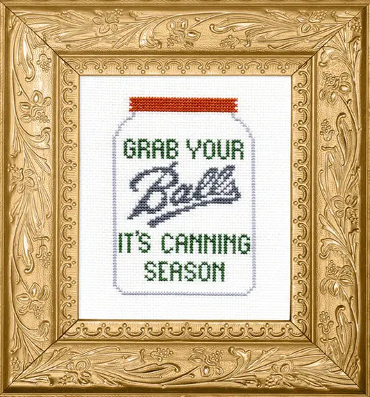 "Grab Your Balls" Deluxe Cross Stitch Kit