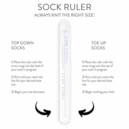 Sock Sizing Bracelet Ruler