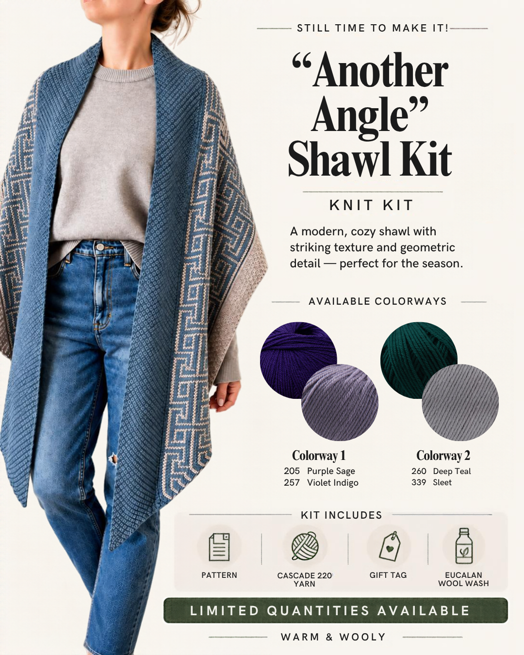 Still Time to Make It: Another Angle Shawl Kit (Knit)