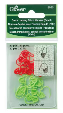 Clover Quick Locking Stitch Markers - Textured