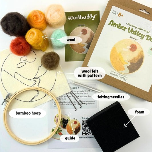 Painting with Wool - Amber Valley Landscape Needle Felting Kit