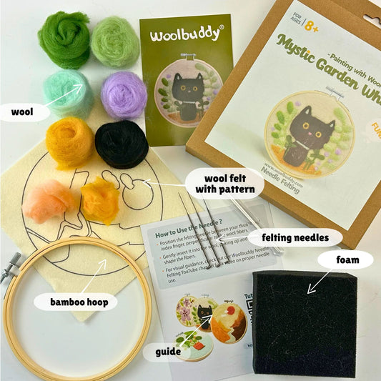 Painting with Wool - Mystic Garden Whiskers Needle Felting Kit