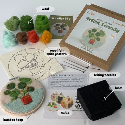 Painting with Wool - Potted Serenity Needle Felting Kit