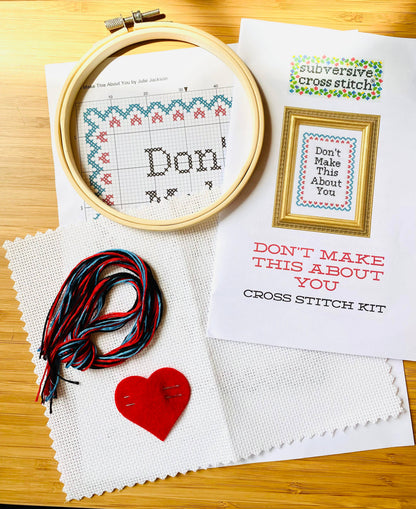 "You Don't Have To Go Home" Deluxe Cross Stitch Kit