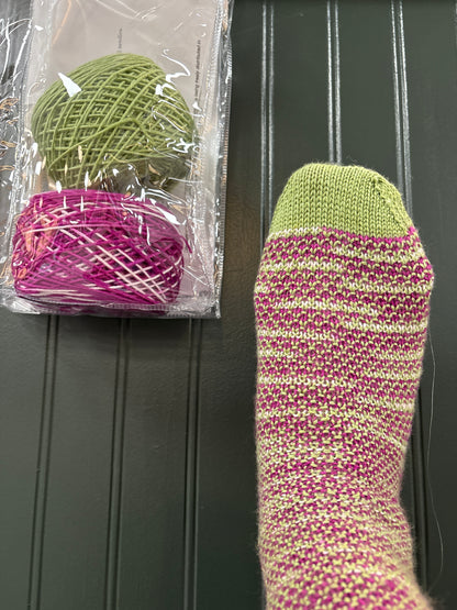 Broken Seed Stitch Knit Sock Kit