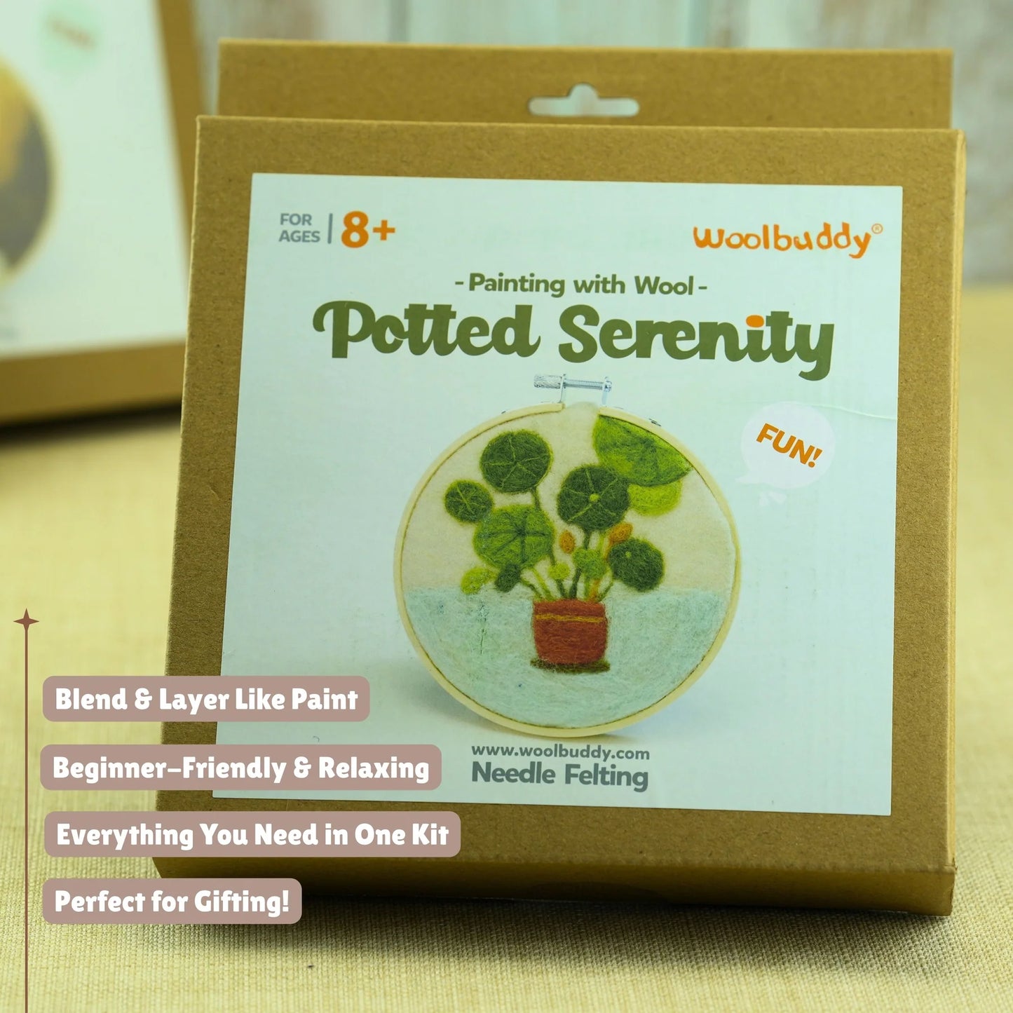 Painting with Wool - Potted Serenity Needle Felting Kit