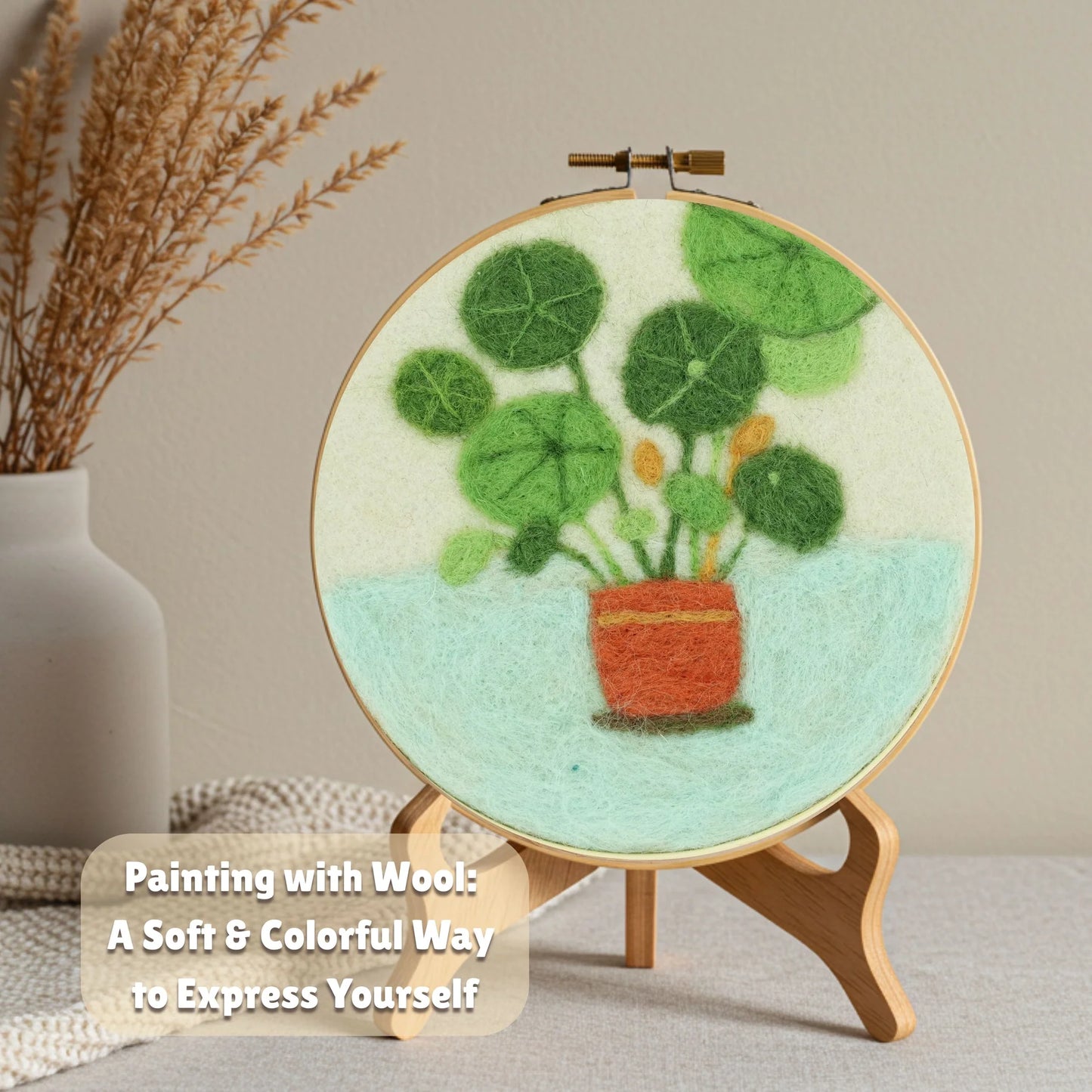 Painting with Wool - Potted Serenity Needle Felting Kit