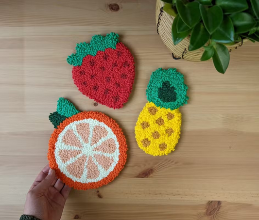 Punch Needle 101: Fruit Coasters