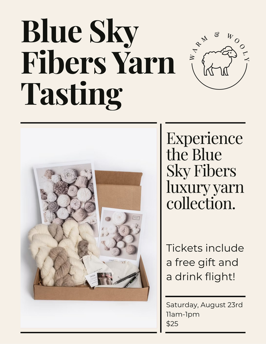 Blue Sky Fibers Yarn Tasting