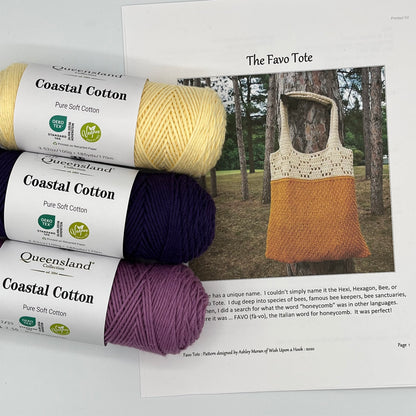 The Favo Tote Tunisian Crochet Kit