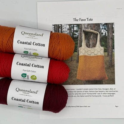 The Favo Tote Tunisian Crochet Kit