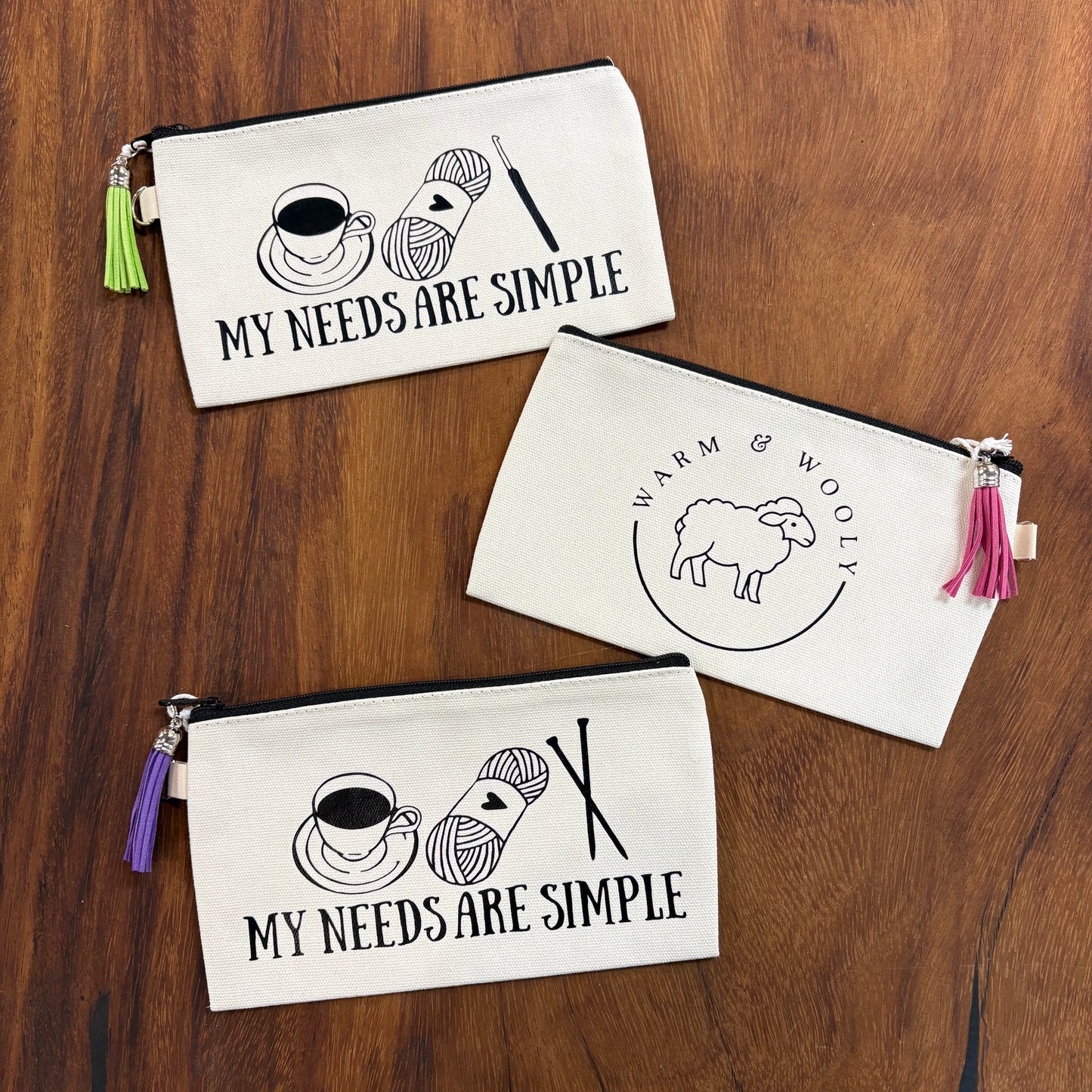 "My Needs Are Simple" Notions Bag