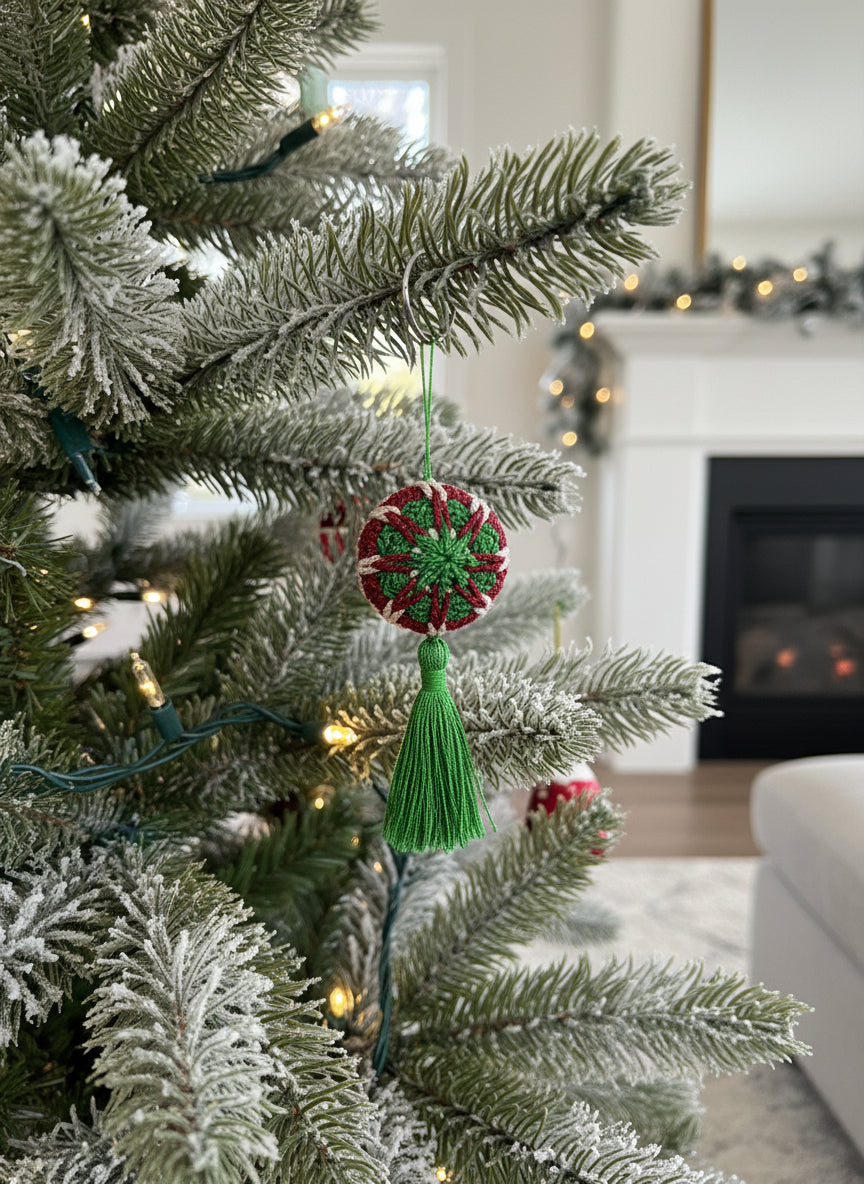 Crochet Mosaic Ball Ornaments