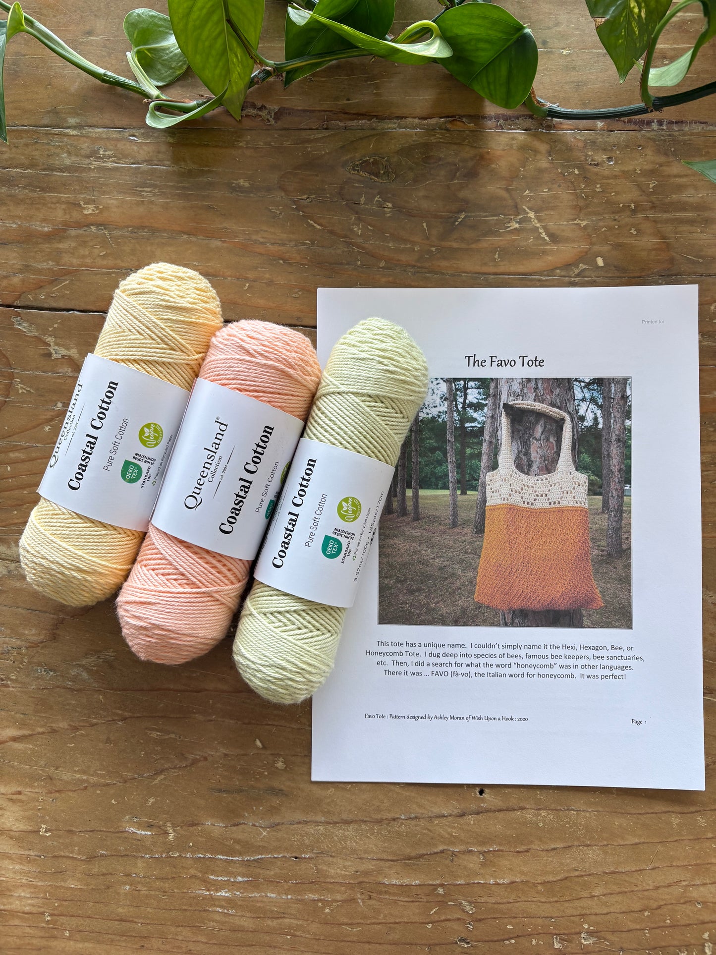 The Favo Tote Tunisian Crochet Kit