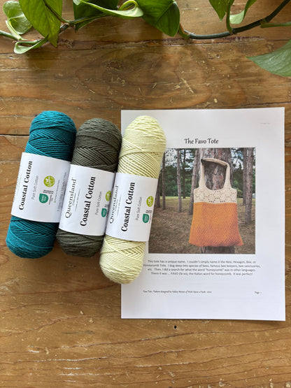 The Favo Tote Tunisian Crochet Kit