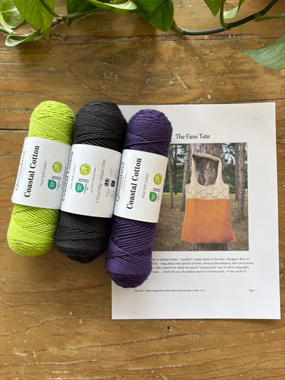 The Favo Tote Tunisian Crochet Kit