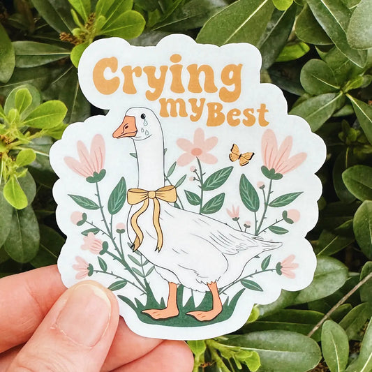 Crying My Best Sticker