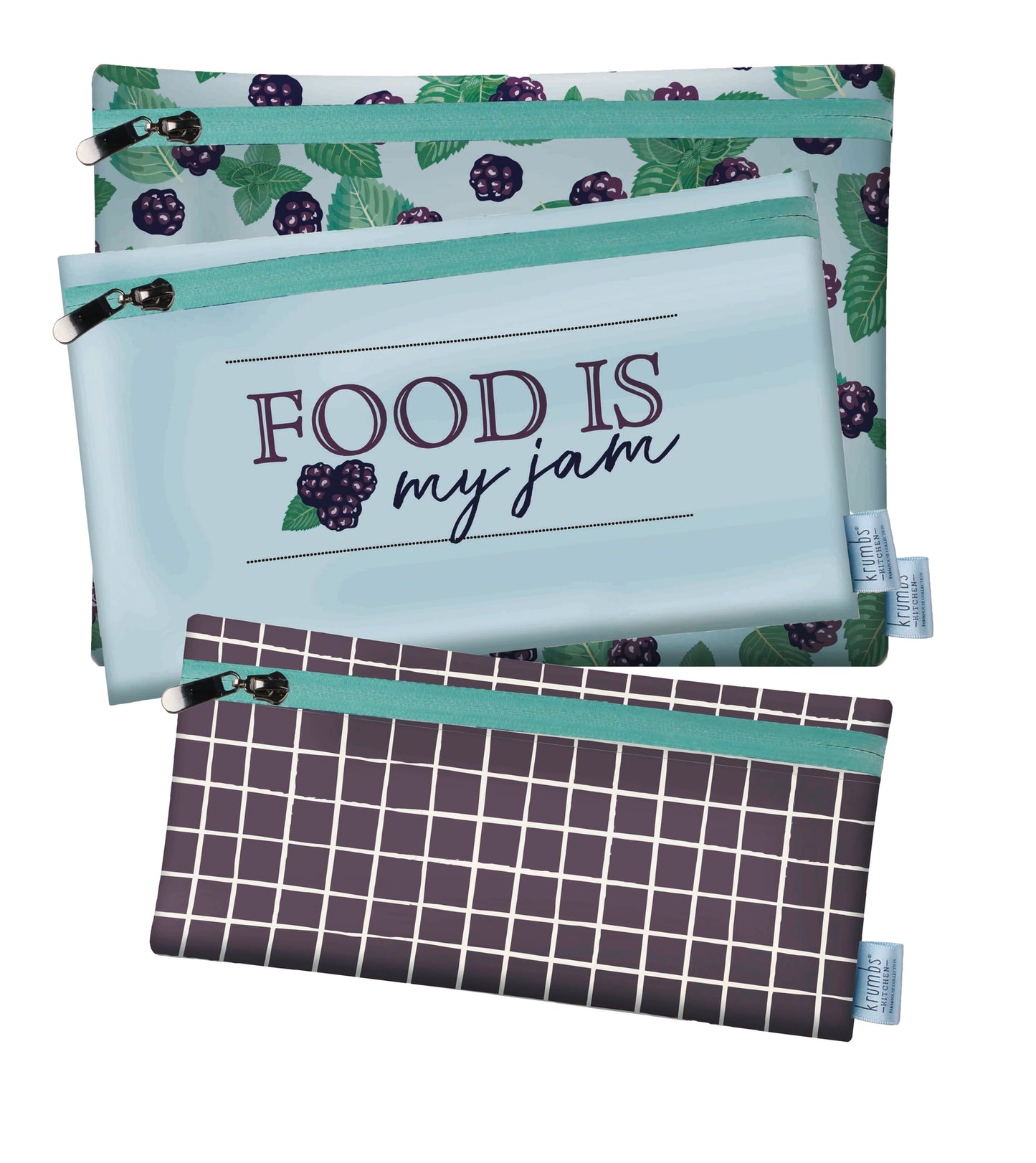 Krumbs Kitchen Farmhouse 3-Pack Reusable Storage Bags