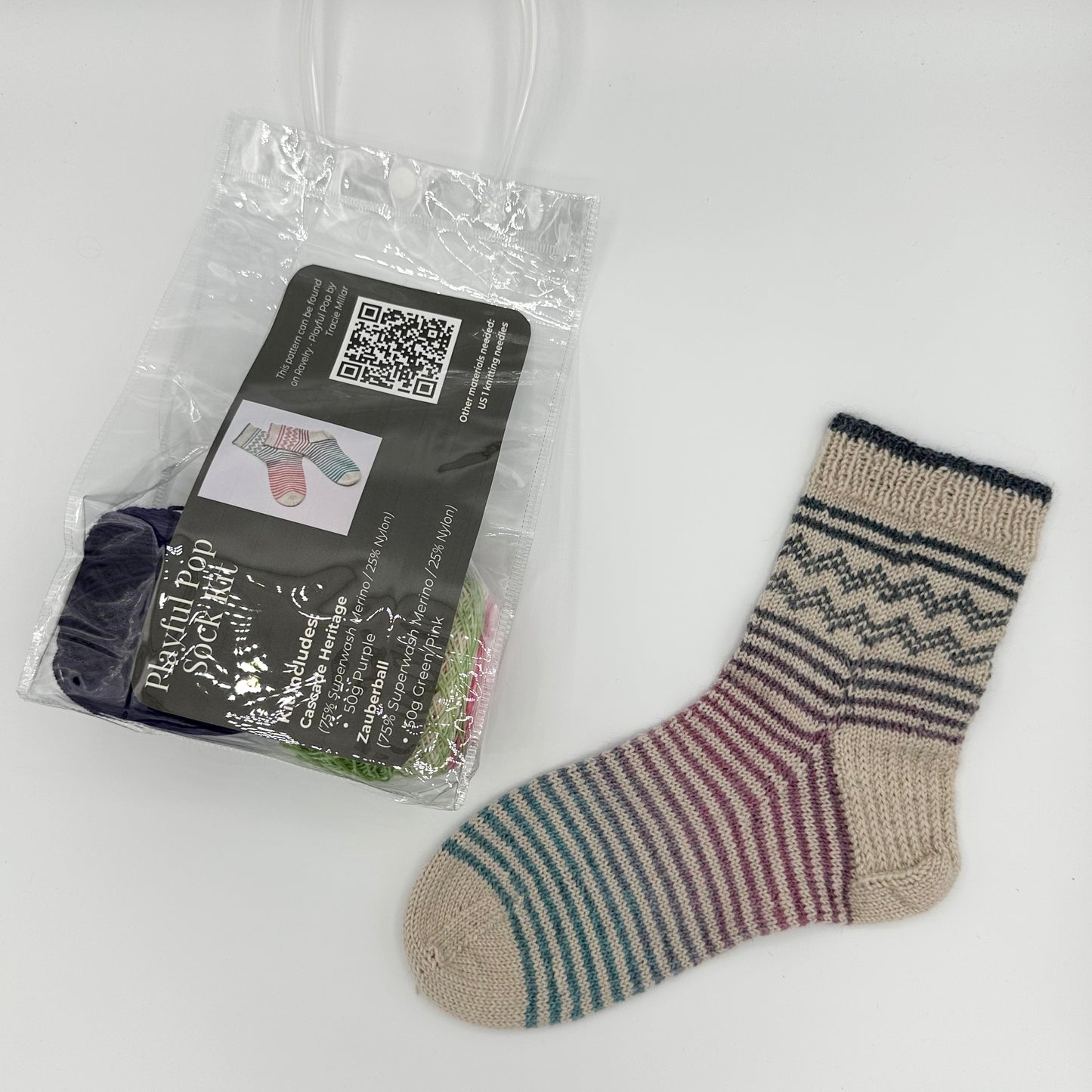 Playful Pop Sock Knitting Kit