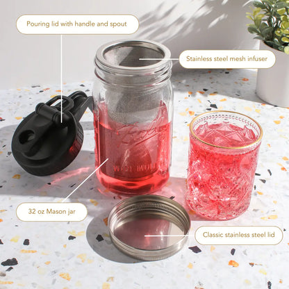 Maison Brew- Cold Brew Iced Tea Mason Jar
