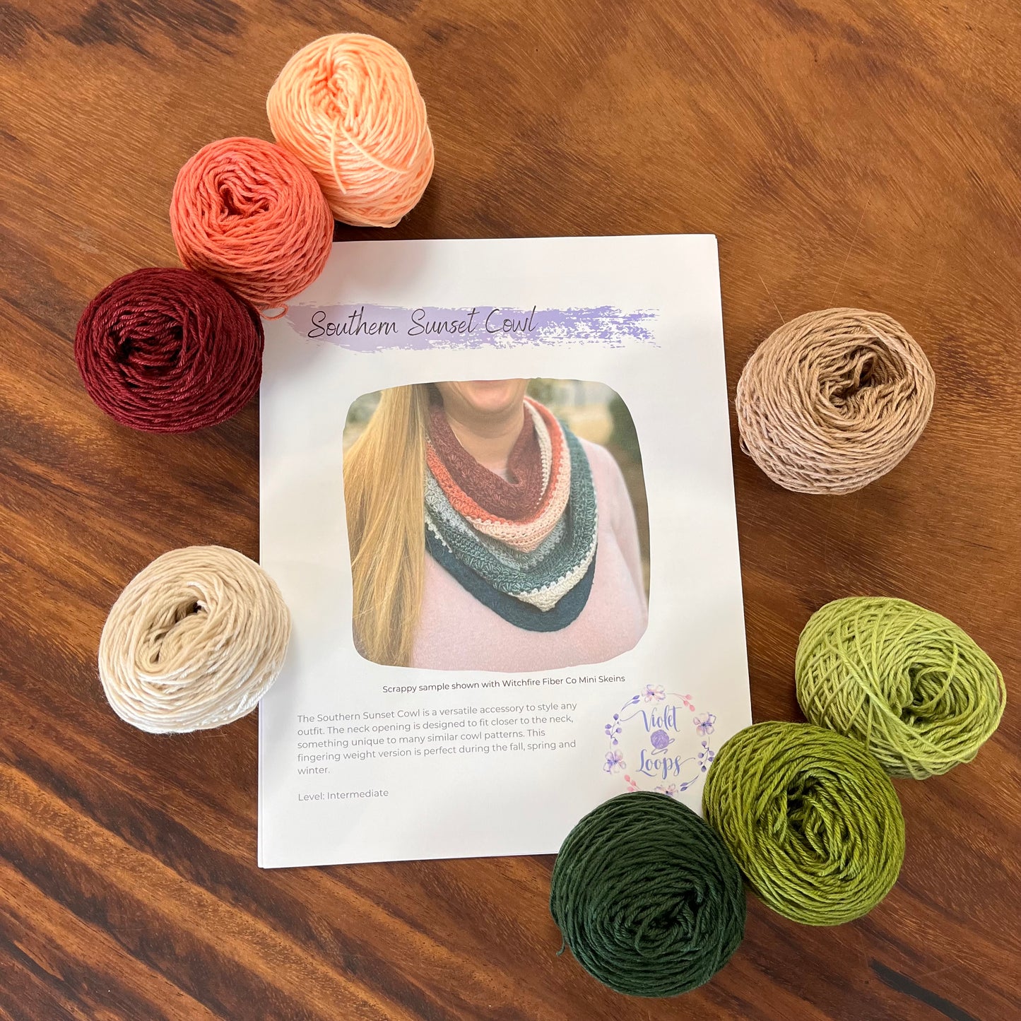 Southern Sunset cowl (Crochet) Kit