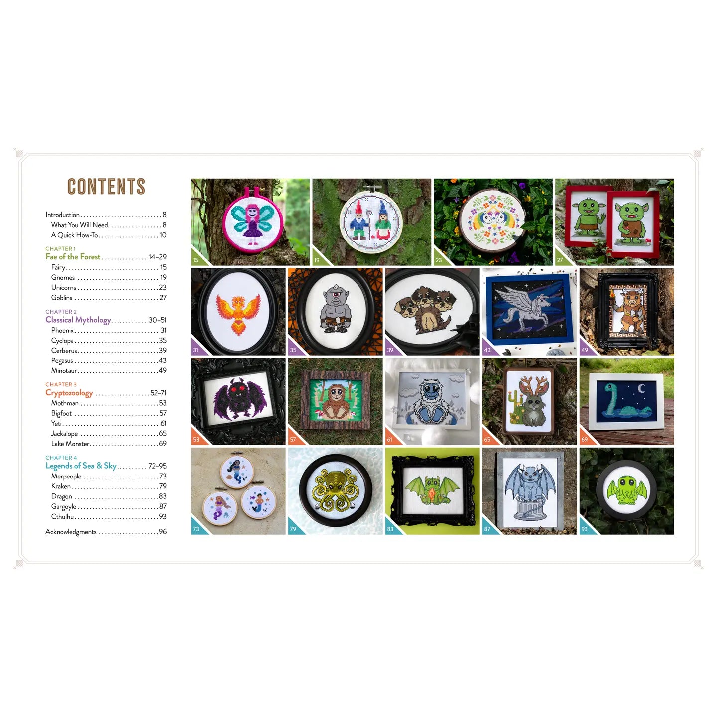 Monsters And Mayhem In Cross-Stitch: Designs and Instruction