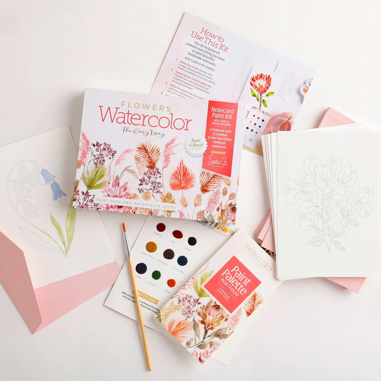 Watercolor the Easy Way: Paint-Your-Own Cards - Flowers
