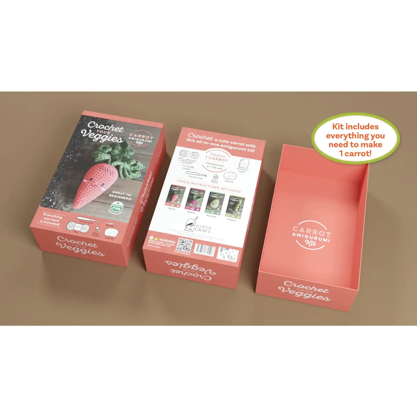 Crochet Your Veggies Amigurumi Kit