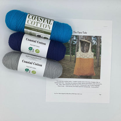 The Favo Tote Tunisian Crochet Kit