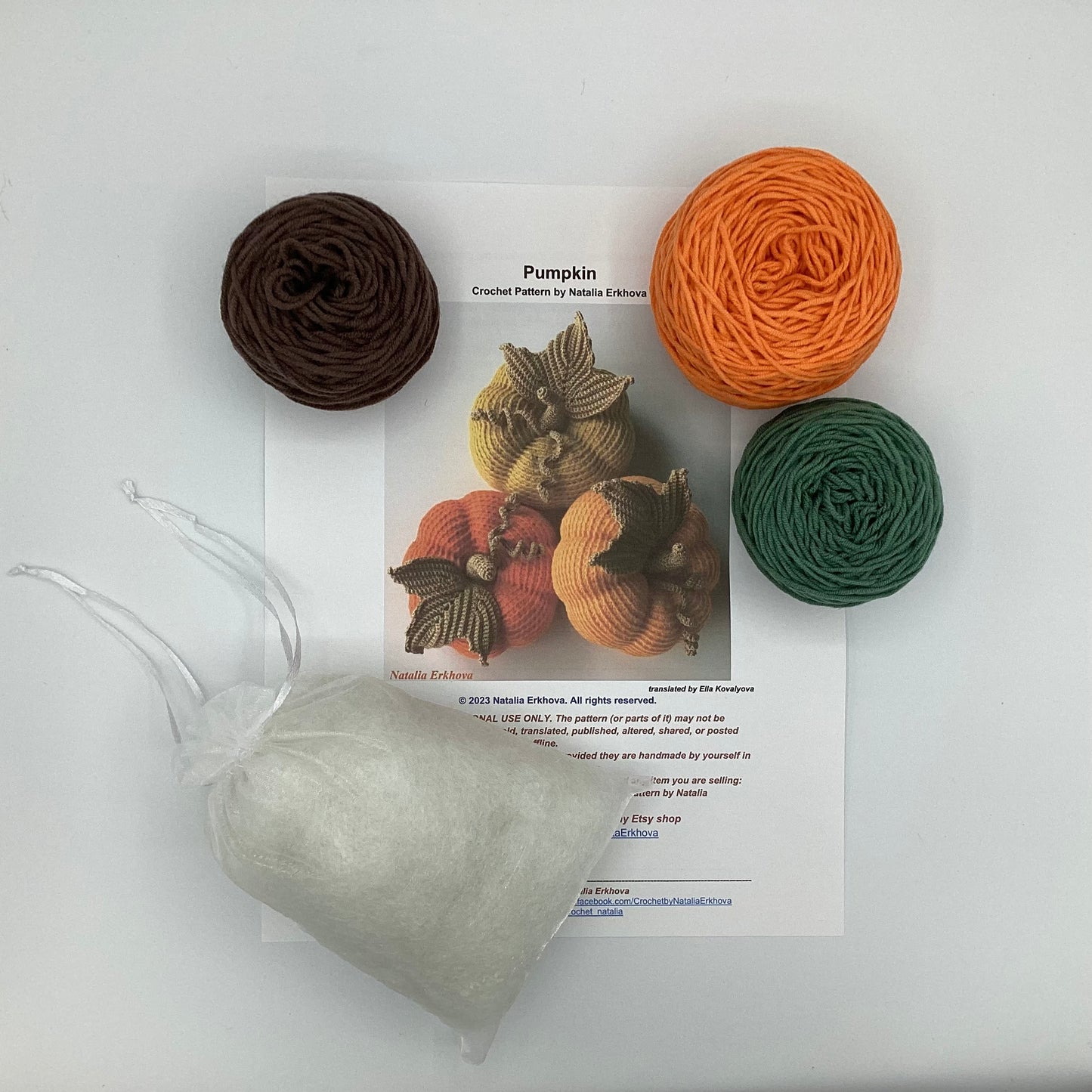 Realistic Pumpkin Crochet Kit