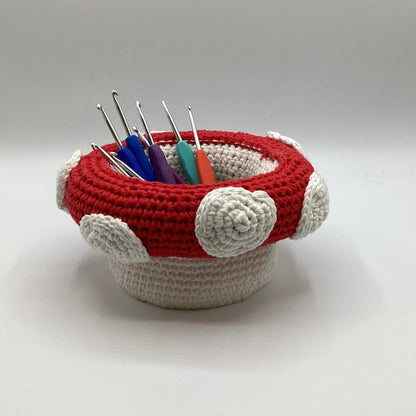 Mushroom Crochet Planter