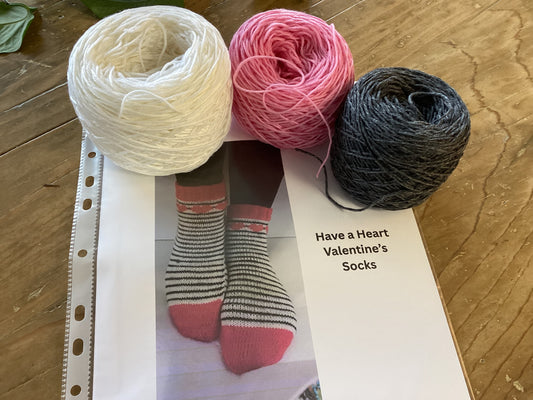 Have a Heart Valentine's Sock Knitting Kit