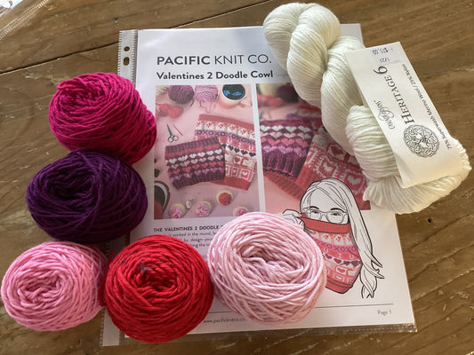 Valentine's 2 Doodle Cowl Knitting Kit