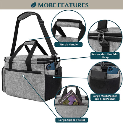 Yarn Organizer Heather Gray Large Project Bag