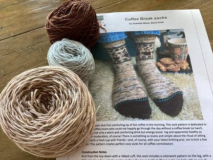 Coffee Break Sock (Knitting) Kit