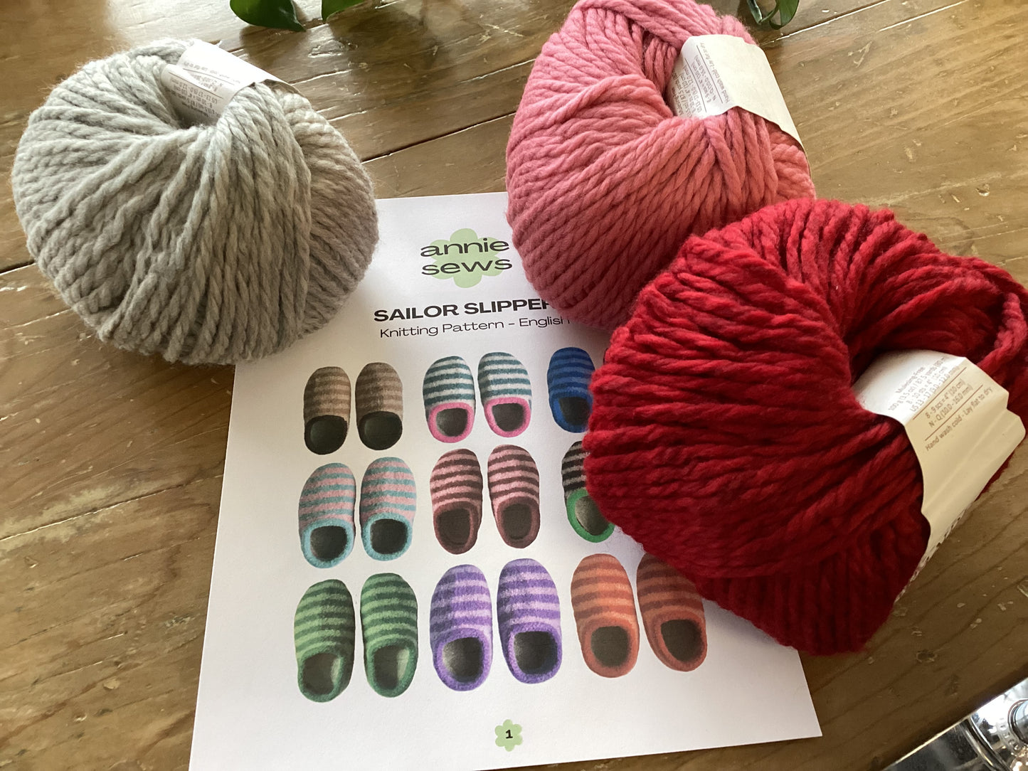 Sailor Slippers (Knitting) Kit